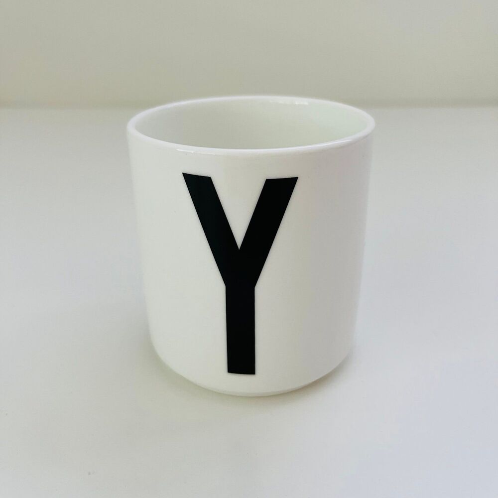 DESIGN LETTERS Porcelain Monogrammed Initial Coffee Mug - Y